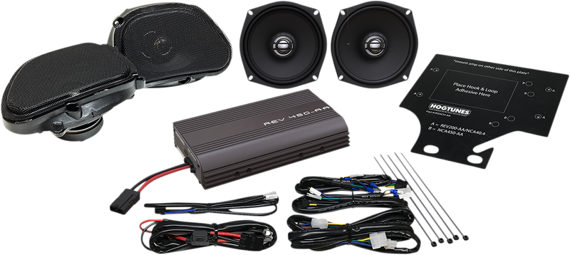 HOGTUNES 200W Amp/Speaker Kit - RG REV 450 RGU KIT-AA