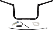 FAT BAGGERS INC. 1-1/4" EZ Install Pointed Top Handlebar Kit - 10" - Black 909110-B