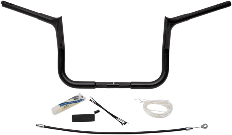 FAT BAGGERS INC. 1-1/4" EZ Install Pointed Top Handlebar Kit - 10" - Black 909110-B