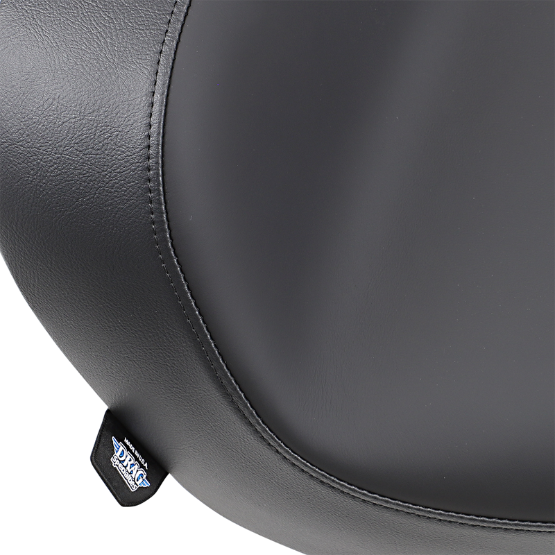 DRAG SPECIALTIES Low Profile Smooth Solo Solar-Reflective Leather Seat - Black - Softail '84-'99