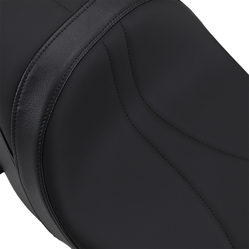 DRAG SPECIALTIES Touring Mild Stitched Low Profile Seat - w/ Yaffe 6 gallon custom fuel tank - Black - Touring '08-'23