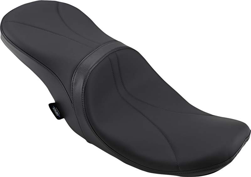 DRAG SPECIALTIES Low Profile Mild Stitched Seat - w/ Yaffe Razorback Fuel Tank - Black - Touring '10-'23