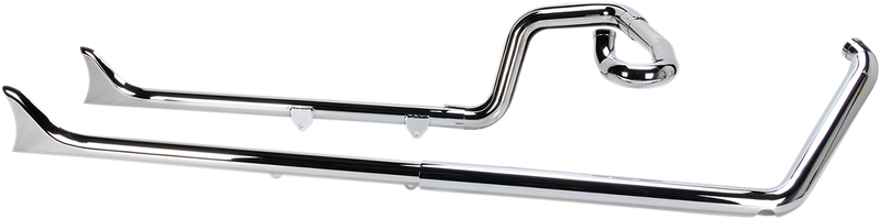 BASSANI XHAUST Fishtail Exhaust - 36" - 2007-2017 SOFTAIL MODELS
