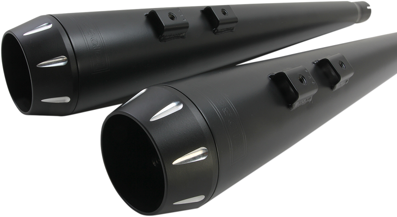 BASSANI XHAUST Down Under Exhaust - Black - Megaphone - '09-'16 TOURING