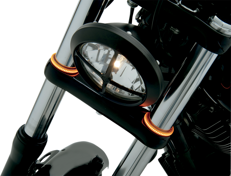 CUSTOM DYNAMICS TruWRAPZ® 360 Degree LED Fork Lights - 43 mm - Amber Lens