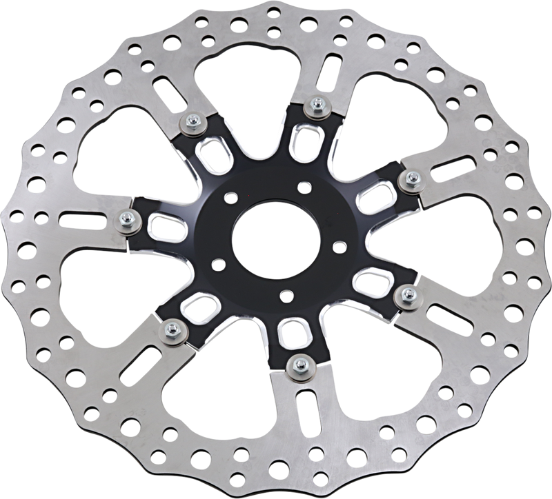 ARLEN NESS Two-Piece Floating Front Brake Rotor - 7 Valve - 14" - Black