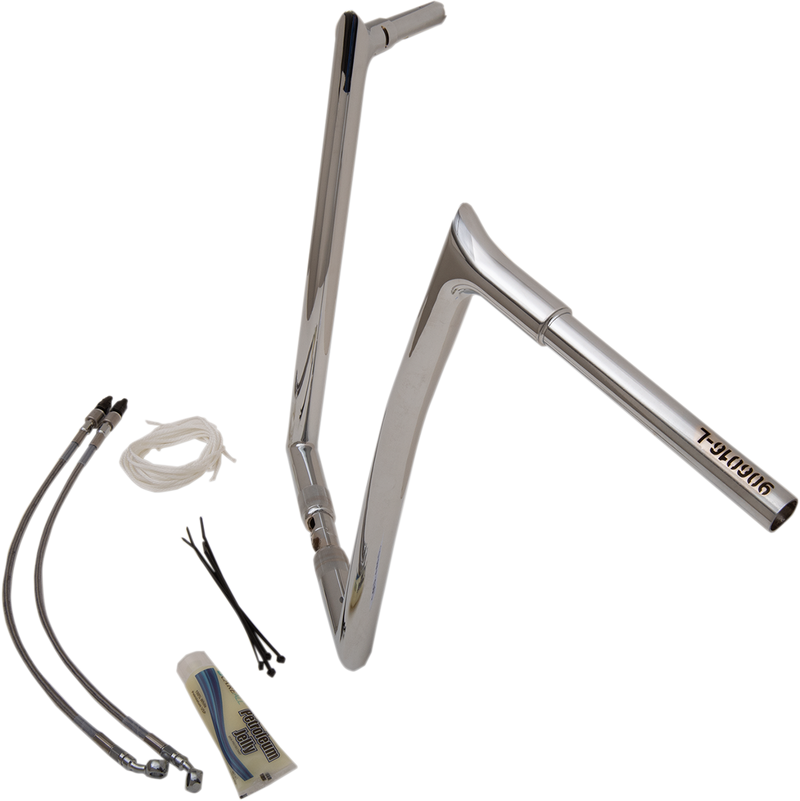 FAT BAGGERS INC. 1-1/4" EZ Install Pointed Top Handlebar Kit - 16" - Chrome 909316