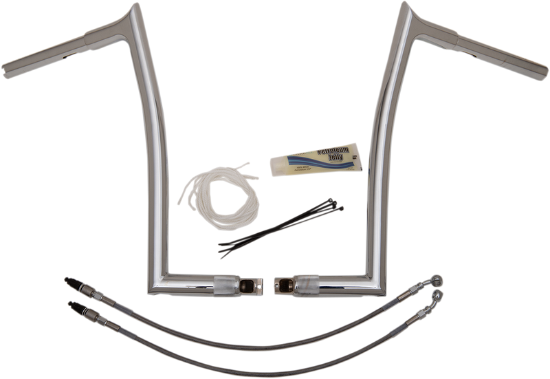 FAT BAGGERS INC. 1-1/4" EZ Install Pointed Top Handlebar Kit - 16" - Chrome 909316