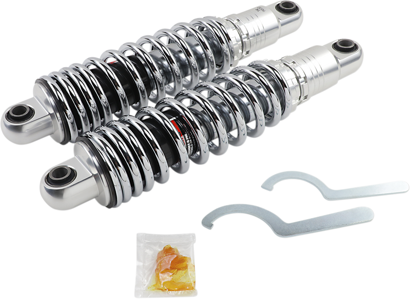 Drag Specialties Shocks Premium Ride-Height Adjustable Shocks - 13" - Heavy Duty - Chrome