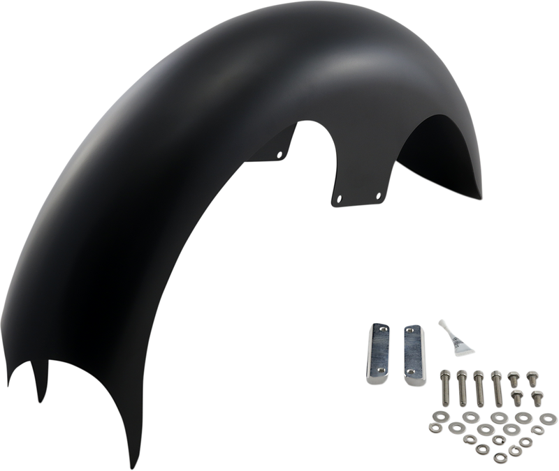 PAUL YAFFE BAGGER NATION Talon Front Fender - 23" Wheel - With Satin Adapters - Touring Models PYO:TALON23-14L-S