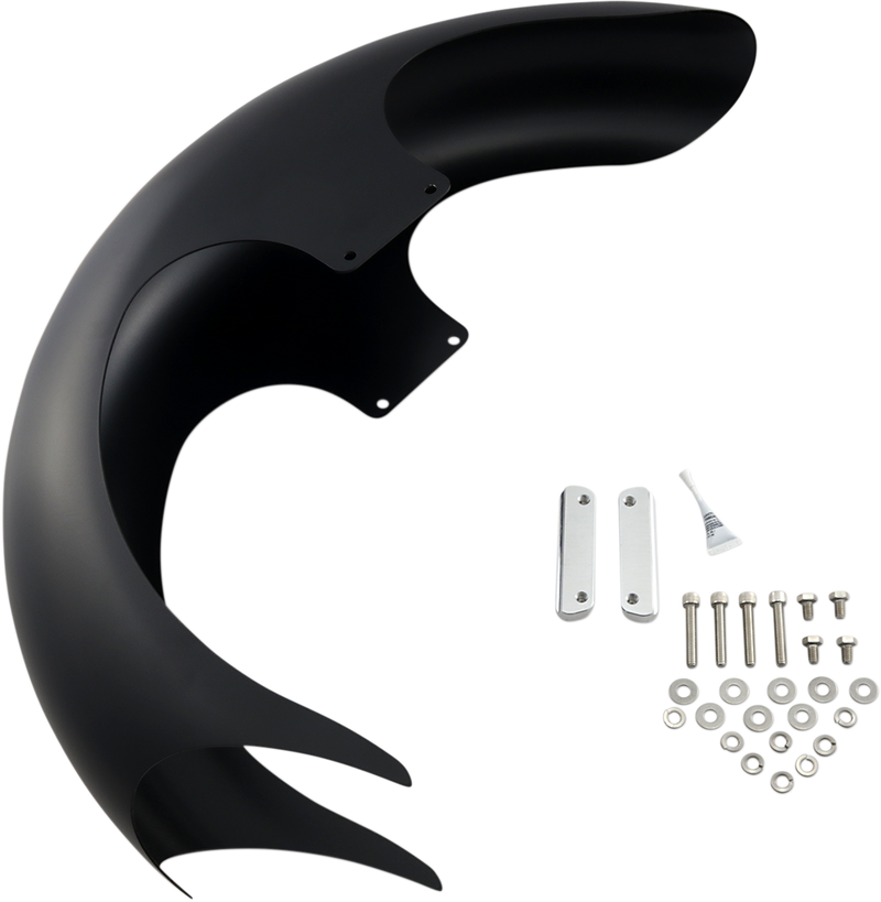 PAUL YAFFE BAGGER NATION Talon Front Fender - 23" Wheel - With Satin Adapters - Touring Models PYO:TALON23-14L-S