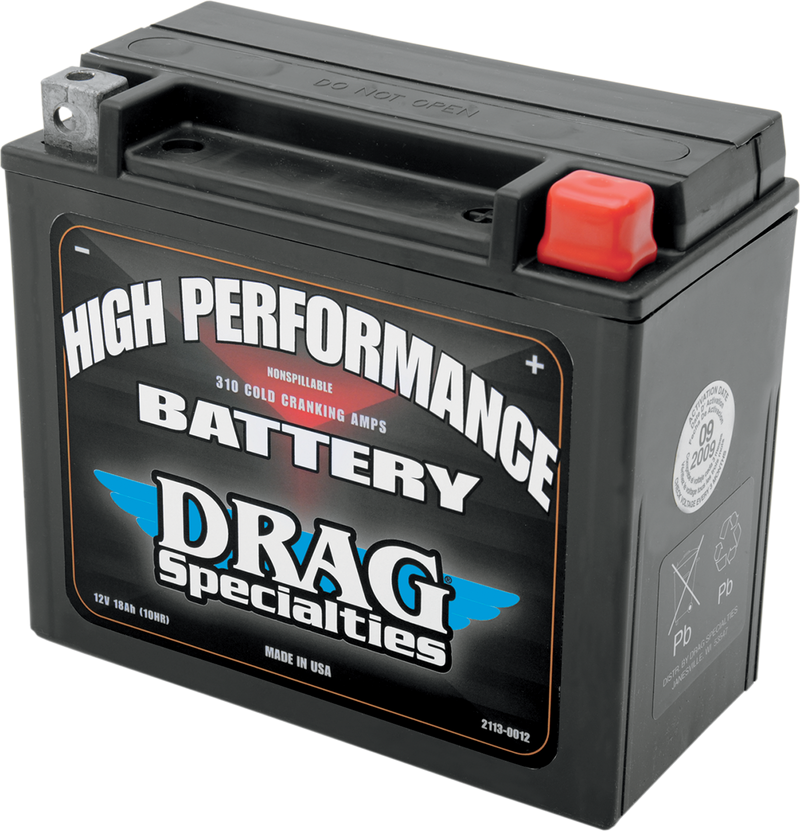 DRAG SPECIALTIES - High Performance Battery - 2000-2023 SOFTAIL, 1999-2017 DYNA