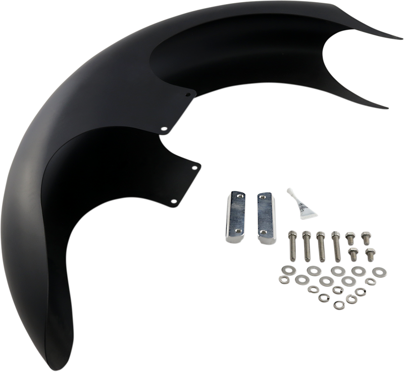 PAUL YAFFE BAGGER NATION Talon Front Fender - 26" Wheel - With Satin Adapters - Touring Models PYO:TALON26-14L-S