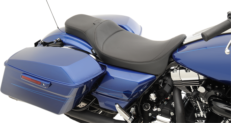 DRAG SPECIALTIES Extended Reach Predator Seat - Mild Stitched - Backrest Receptacle - FL '08-'24