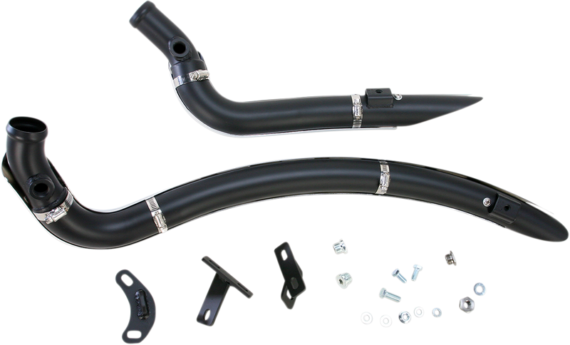 BASSANI XHAUST Sweeper Exhaust - Black/Chrome - 1986-2017 SOFTAIL/DYNA MODELS