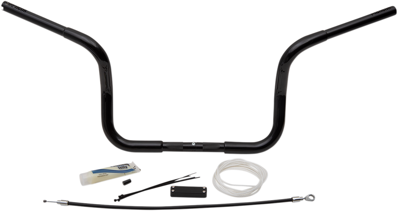 FAT BAGGERS INC. 1-1/4" EZ Install Round Top Handlebar Kit - 10" - Black 909410-B