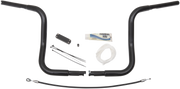FAT BAGGERS INC. 1-1/4" EZ Install Round Top Handlebar Kit - 12" - Black 909412-B