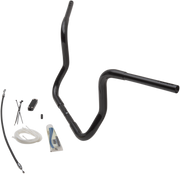 FAT BAGGERS INC. 1-1/4" EZ Install Round Top Handlebar Kit - 12" - Black 909412-B