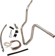 FAT BAGGERS INC. 1-1/4" EZ Install Round Top Handlebar Kit - 14" - Chrome 909414