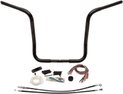 FAT BAGGERS INC. 1-1/4" EZ Install Round Top Handlebar Kit - 16" - Black 909416-B