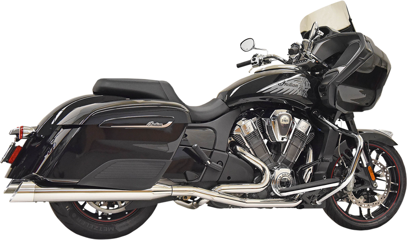 BASSANI XHAUST Exhaust Dual Challenger - Chrome - '20-'21 INDIAN CHALLENGER