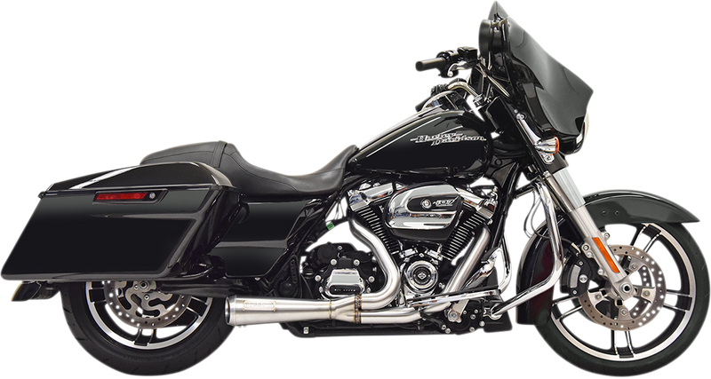 BASSANI XHAUST Short 2:1 Exhaust for FL - Stainless Steel - 2017-2020 TOURING MODELS