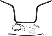 FAT BAGGERS INC. 1-1/4" EZ Install Round Top Handlebar Kit - 14" - Black 909514-B