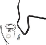 FAT BAGGERS INC. 1-1/4" EZ Install Round Top Handlebar Kit - 14" - Black 909514-B