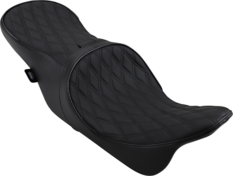 DRAG SPECIALTIES Low Profile Diamond Forward-Positioning Driver Backrest Compatible Seat - Black - Touring '08-'23