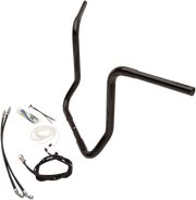 FAT BAGGERS INC. 1-1/4" EZ Install Round Top Handlebar Kit - 16" - Black 909516-B