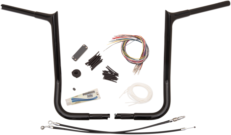 FAT BAGGERS INC. 1-1/4" EZ Install Pointed Top Handlebar Kit - 16" - Black 909116-B