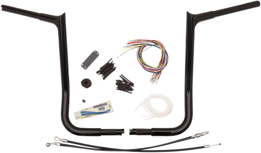FAT BAGGERS INC. 1-1/4" EZ Install Pointed Top Handlebar Kit - 16" - Black 909116-B