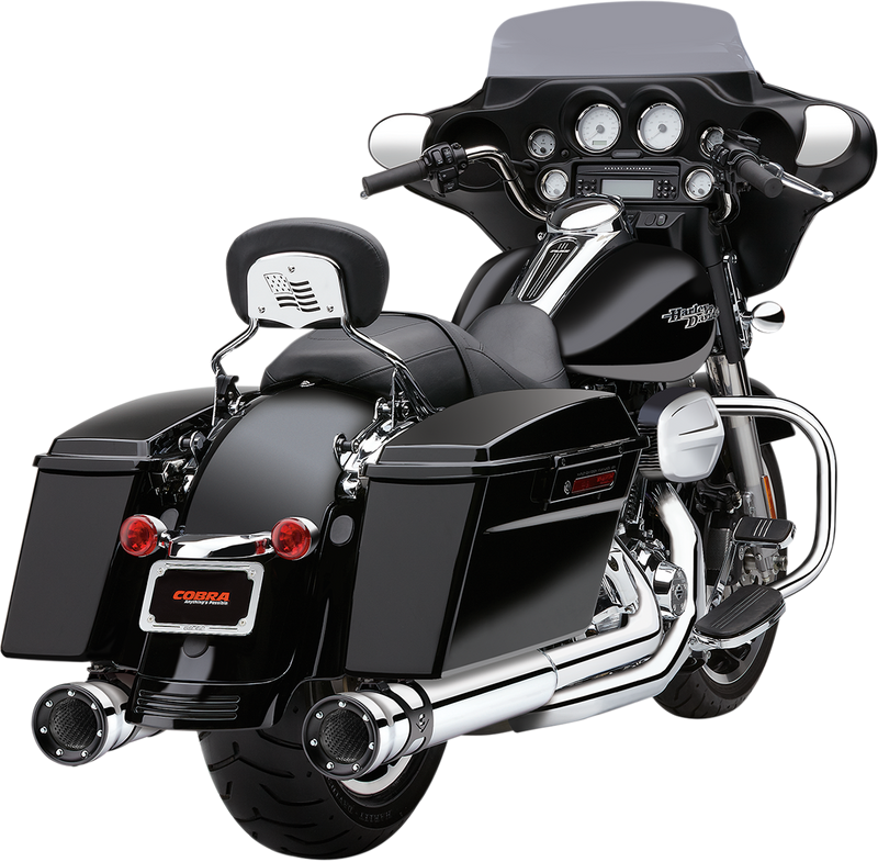 COBRA Race Pro Mufflers for '95-'16 Bagger - Chrome