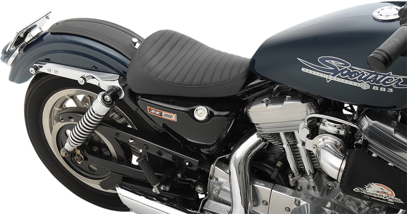 DRAG SPECIALTIES Solo Classic Style Vinyl Seat - Black - Sportster '82-'03