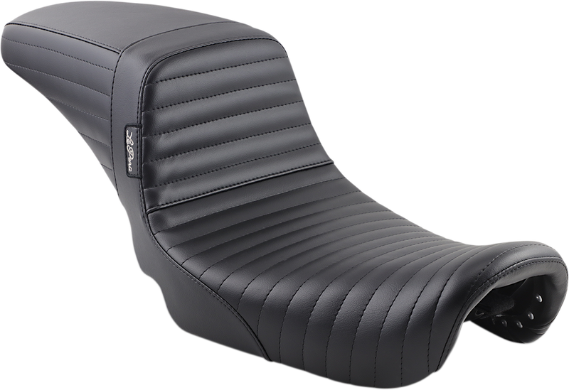 LE PERA Kickflip Daddy Long Legs Seat - Pleated - Black - Dyna '06-'17