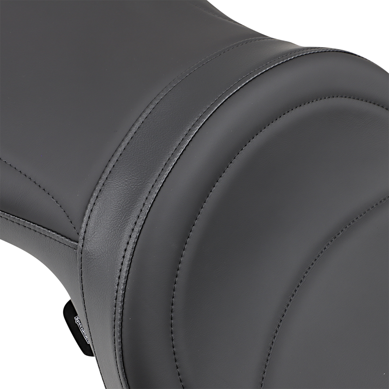 DRAG SPECIALTIES Wide Low-Profile Mild Stitched Vinyl Seat - Black - Sportster '04-'22