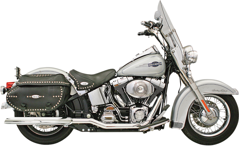 BASSANI XHAUST Tru Dual Exhaust - '07-'17 SOFTAIL MODELS