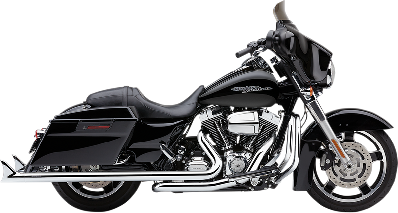 COBRA Dual Speedster Exhaust - Chrome - Fishtail - '10-'16 Dresser