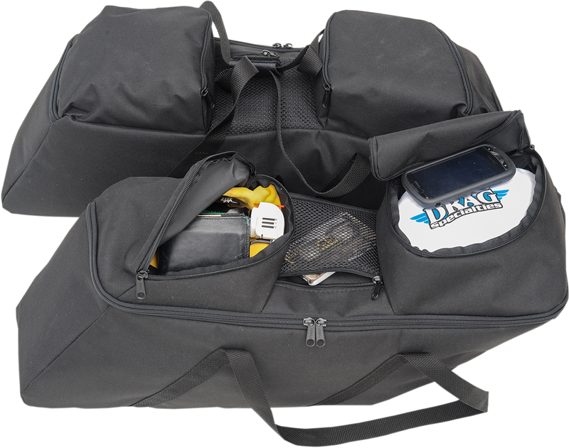 DRAG SPECIALTIES Black Saddlebag Organizers / Liners - FL '14-'22