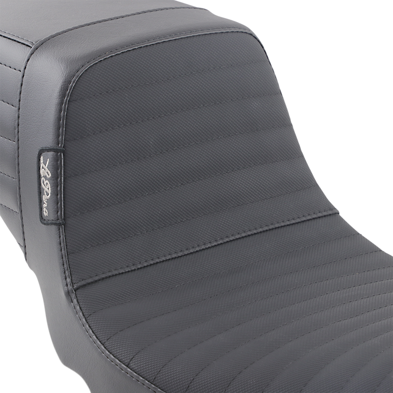 LE PERA Kickflip Daddy Long Legs Seat - Pleated w/ Gripp Tape - Black - Dyna '06-'17