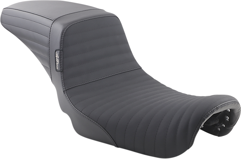 LE PERA Kickflip Daddy Long Legs Seat - Pleated w/ Gripp Tape - Black - Dyna '06-'17