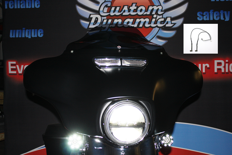 CUSTOM DYNAMICS Windshield Vent Trim Light Kit - White