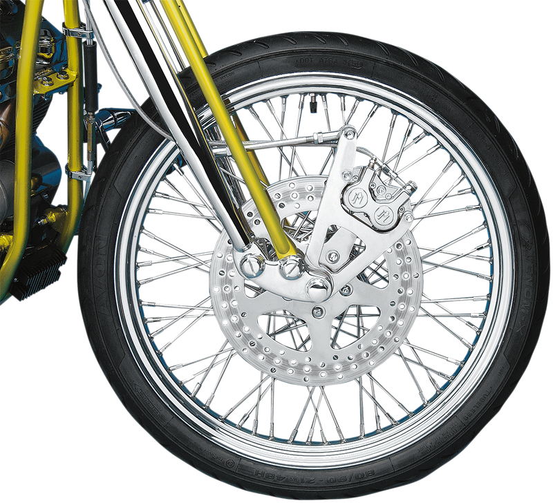 PERFORMANCE MACHINE (PM) Single Disc Caliper - Front - Chrome - Springer '88-'99