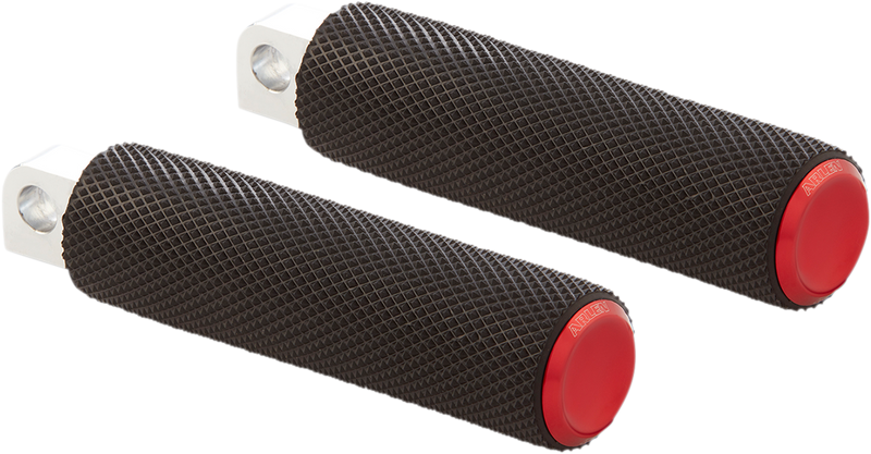 ARLEN NESS Footpegs - Knurled - Red