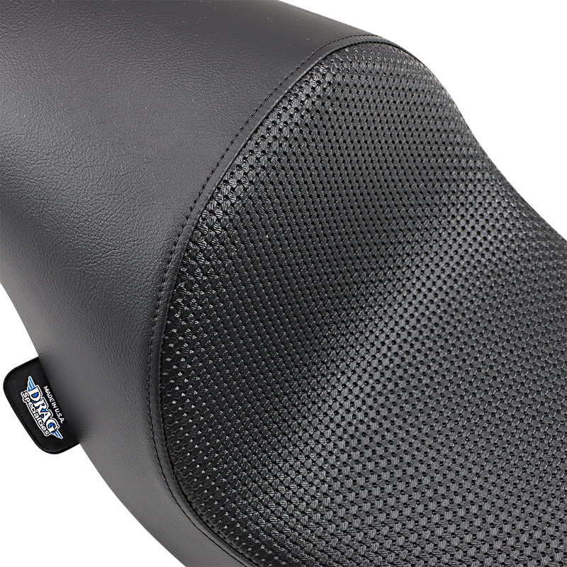 DRAG SPECIALTIES Low Profile 3/4 Basketweave Solo Vinyl Seat - Black -  Dyna '06-'17