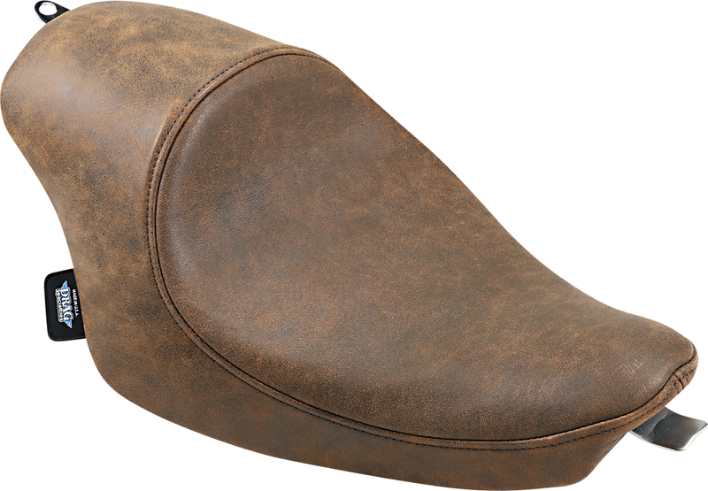 DRAG SPECIALTIES 3/4 Solo Distressed Look Vinyl Seat - Brown - Sportster '04-'22