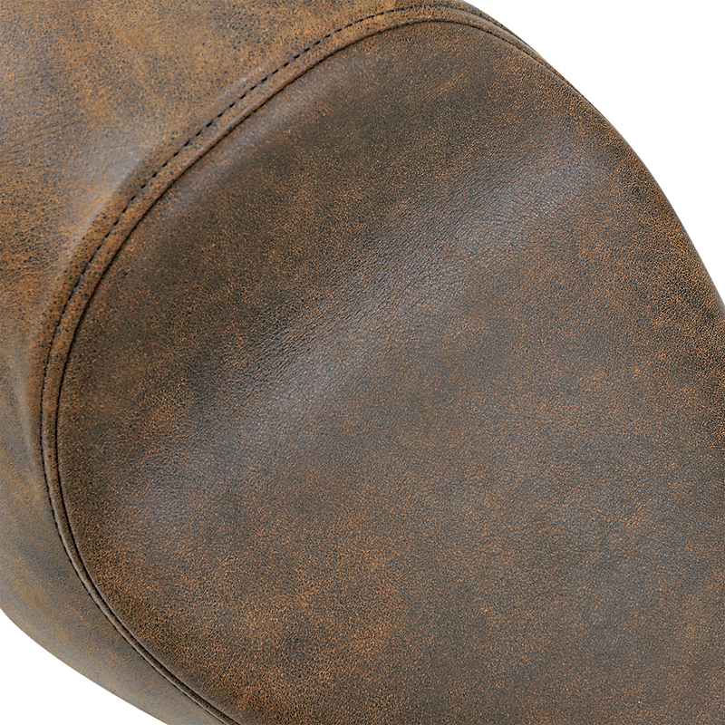 DRAG SPECIALTIES 3/4 Solo Distressed Look Vinyl Seat - Brown - Sportster '04-'22
