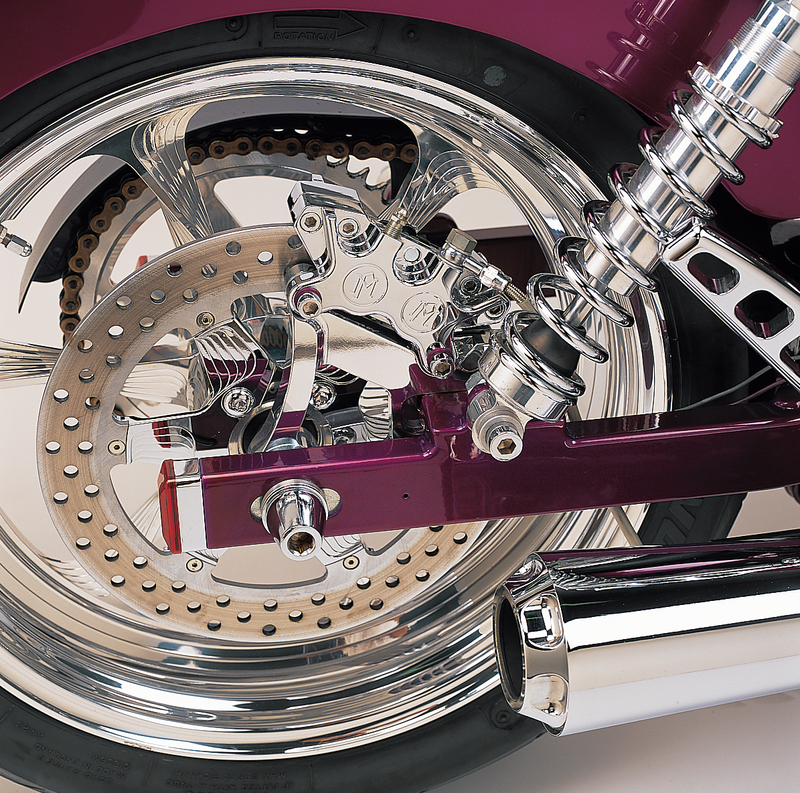 PERFORMANCE MACHINE (PM) Caliper - Rear - Chrome - '91-'99 DYNA