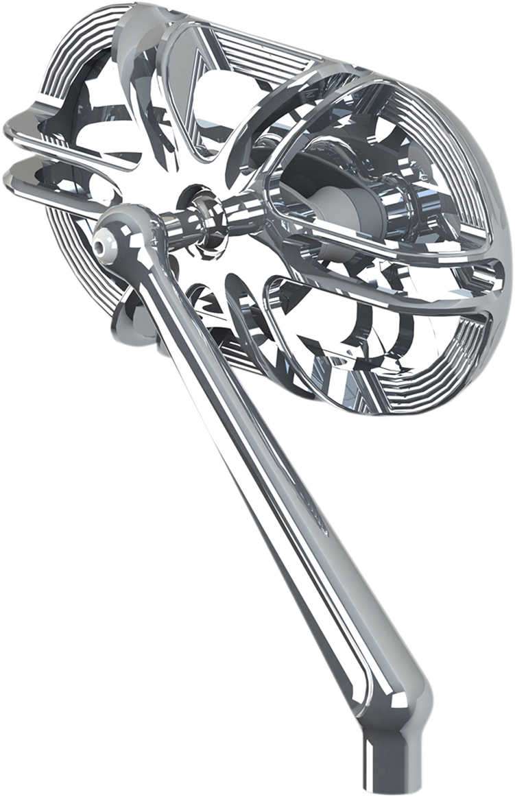 ARLEN NESS Mirror - Side View - Caged Series / Deep Cut - Chrome - Right