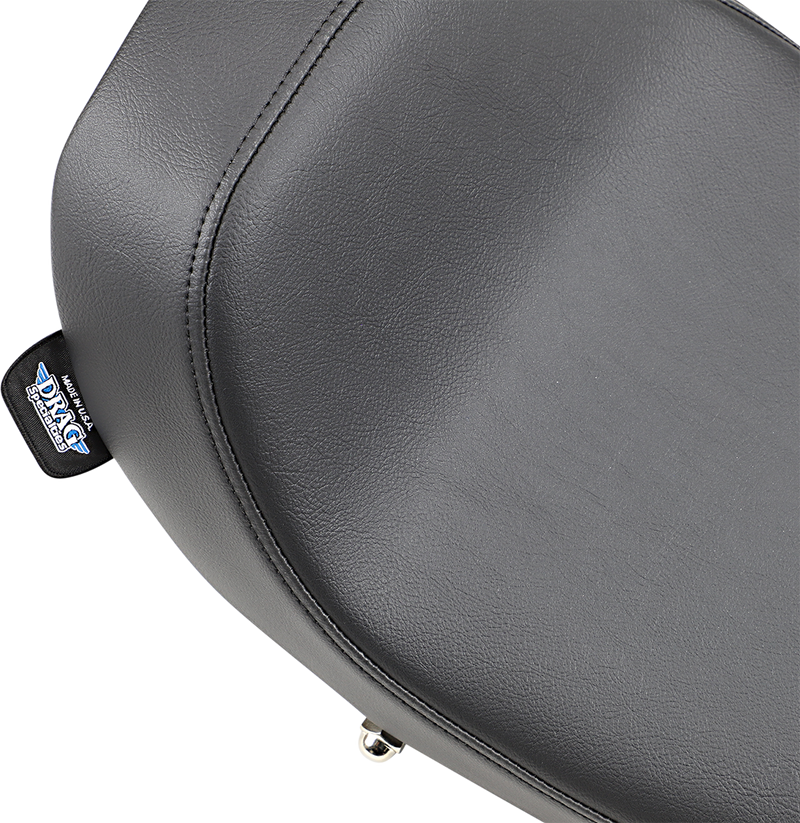 DRAG SPECIALTIES Low Profile  Solar-Reflective Leather Solo Seat - Black - FL / FX '58-'84